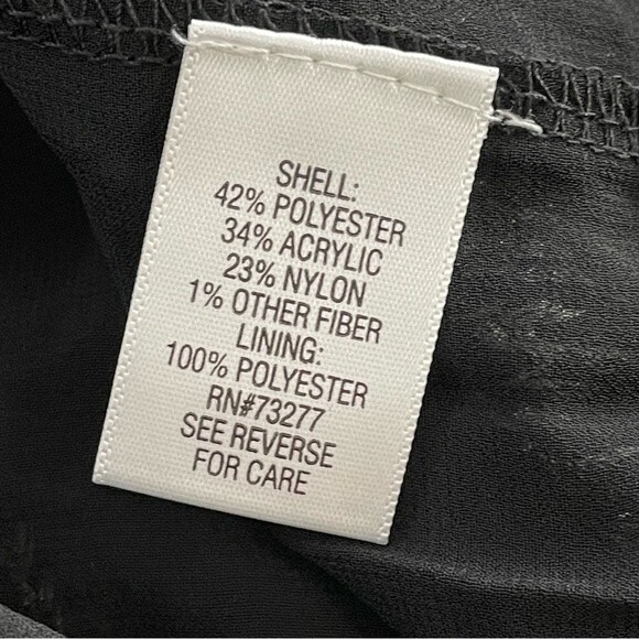 NWT Apt. 9 Sweater Black Grey Sequin Infused V-Neck Long Sleeve Top Size Small - Picture 6 of 7